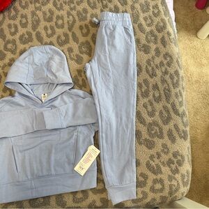 Yogalicuous: Kids Light Blue Hoodie and Joggers Set